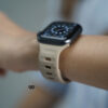 Sand Yellow Waterproof Silicone Sports Bands for Apple Watch 42MM 41MM 40MM Series 4 5 6 7 8 9 10 11 SE SE 2 Gen