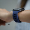 Deep Navy Waterproof Silicone Sports Bands for Apple Watch 42MM 41MM 40MM Series 4 5 6 7 8 9 10 11 SE SE 2 Gen