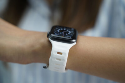 White Waterproof Silicone Sports Bands for Apple Watch 42MM 41MM 40MM Series 4 5 6 7 8 9 10 11 SE SE 2 Gen