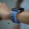 Cool Blue Waterproof Silicone Sports Bands for Apple Watch 42MM 41MM 40MM Series 4 5 6 7 8 9 10 SE SE 2 Gen
