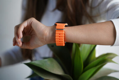 Orange Silicone Ocean Band For Apple Watch 42MM 41MM 40MM Series 4 5 6 7 8 9 10 11 SE SE 2 Gen