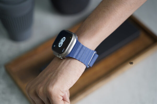 Blue Magnetic Leather Loop For Apple Watch 49 MM Series Ultra/Ultra 2