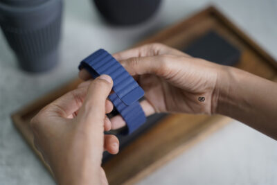 Blue Magnetic Leather Loop For Apple Watch 49 (Series Ultra/Ultra 2/Ultra 3) 10 Blue Magnetic Leather Loop For Apple Watch 49 (Series Ultra/Ultra 2/Ultra 3)