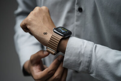 Saddle Brown Magnetic Leather Loop For Apple Watch 44MM 45MM 46MM Series 4 5 6 7 8 9 10 SE SE 2 Gen