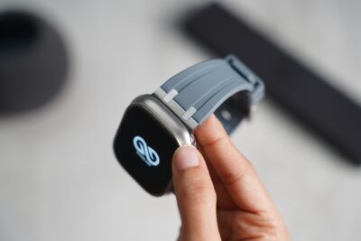 Lunar Grey Fluoro Rubber Strap With Titanium Buckle For Apple Watch 49 MM (Series Ultra/Ultra 2/Ultra 3)