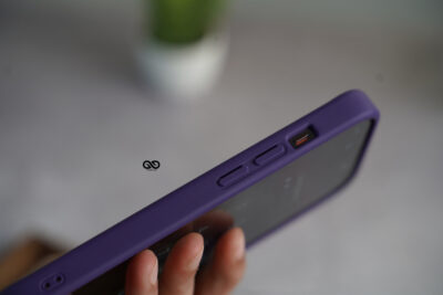Deep Purple Alpha Magnetic Ring Case For iPhone 15 Plus
