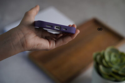 Deep Purple Alpha Magnetic Ring Case For iPhone 15 Plus