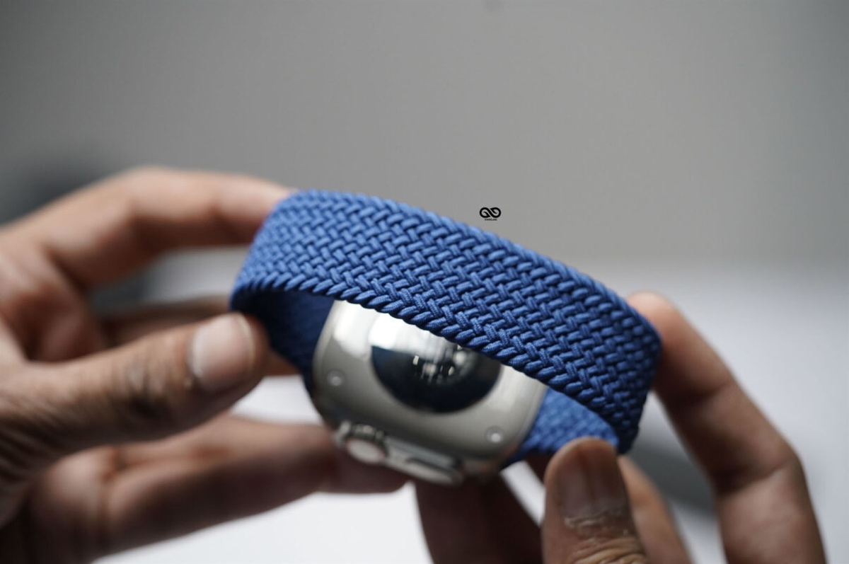 Atlantic Blue Braided Solo Loop For Apple Watch 49 (Series Ultra/Ultra 2/Ultra 3)