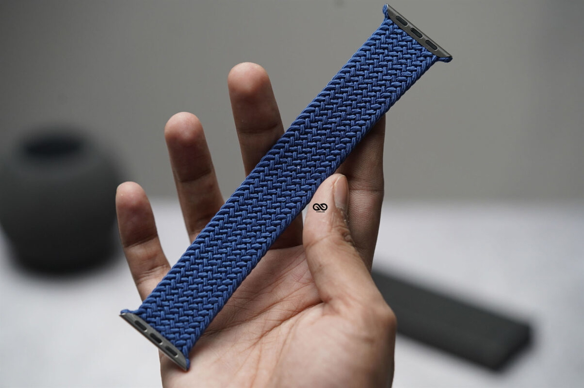 Atlantic Blue Braided Solo Loop For Apple Watch 49 (Series Ultra/Ultra 2/Ultra 3)