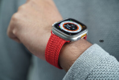 Red Braided Solo Loop For Apple Watch 49 (Series Ultra/Ultra 2/Ultra 3)