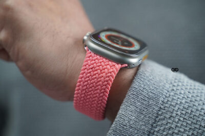 Pink Punch Braided Solo Loop For Apple Watch 49 (Series Ultra/Ultra 2/Ultra 3)