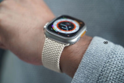 Beige Braided Solo Loop For Apple Watch 49 (Series Ultra/Ultra 2/Ultra 3)
