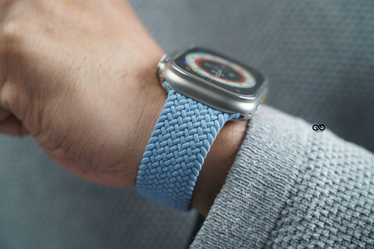 Sierra Blue Braided Solo Loop For Apple Watch 49 (Series Ultra/Ultra 2/Ultra 3)