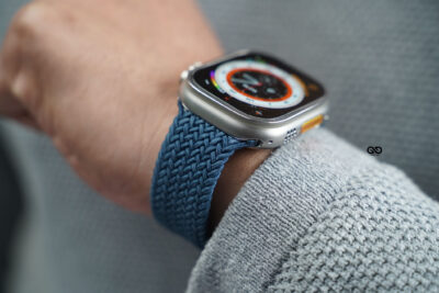 Abyss Blue Braided Solo Loop For Apple Watch 49 (Series Ultra/Ultra 2/Ultra 3)