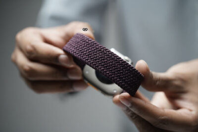 Dark Cherry Braided Solo Loop For Apple Watch 49 (Series Ultra/Ultra 2/Ultra 3)