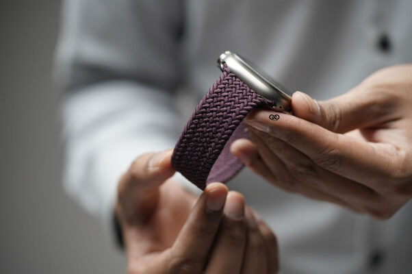 Dark Cherry Braided Solo Loop For Apple Watch 49 (Series Ultra/Ultra 2/Ultra 3)