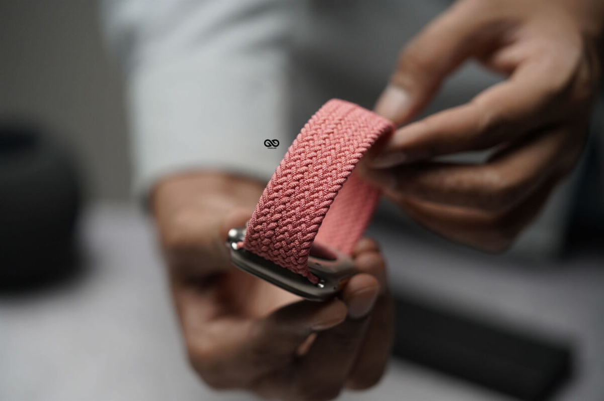 Pink Punch Braided Solo Loop For Apple Watch 49 (Series Ultra/Ultra 2/Ultra 3)