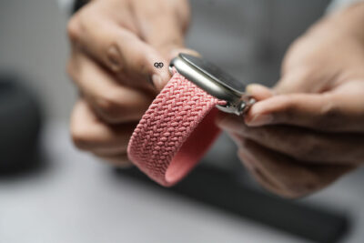 Pink Punch Braided Solo Loop For Apple Watch 49 (Series Ultra/Ultra 2/Ultra 3)