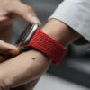 Red Braided Solo Loop For Apple Watch 49 (Series Ultra/Ultra 2/Ultra 3)