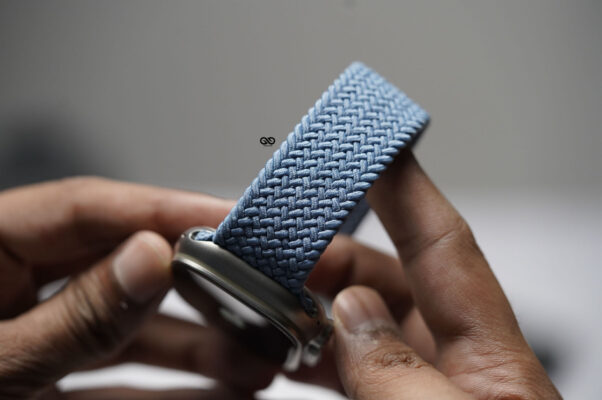 Sierra Blue Braided Solo Loop For Apple Watch 49 (Series Ultra/Ultra 2/Ultra 3)