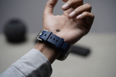 Atlantic Blue Fluoro Rubber Strap With Titanium Buckle For Apple Watch 44MM 45MM 46MM Series 4 5 6 7 8 9 10 11 (SE 2 3 Gen)