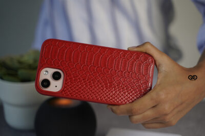 Designer Croc Textured Faux Leather Case