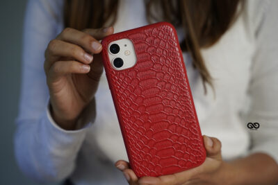 Designer Croc Textured Faux Leather Case