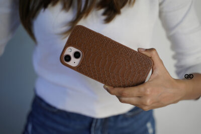 Designer Croc Textured Faux Leather Case