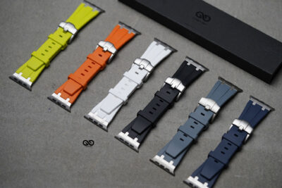 Lunar Grey Fluoro Rubber Strap With Titanium Buckle For Apple Watch 49 MM (Series Ultra/Ultra 2/Ultra 3)