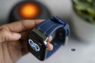 Fluoro Rubber Strap With Silver Buckle For Apple Watch 44MM 45MM 46MM Series 4 5 6 7 8 9 10 11 (SE 2 3 Gen)