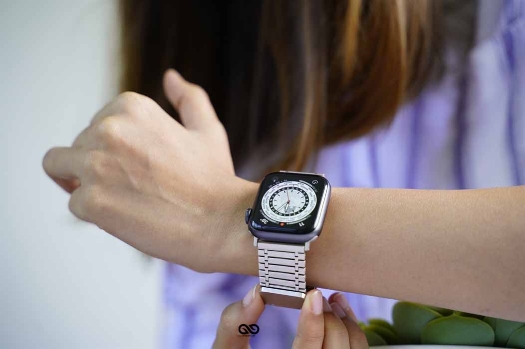 Stainless Steel Rose Gold Belt For Apple Watch 42MM 41MM 40MM Series 4 5 6 7 8 9 10 11 SE SE 2 Gen