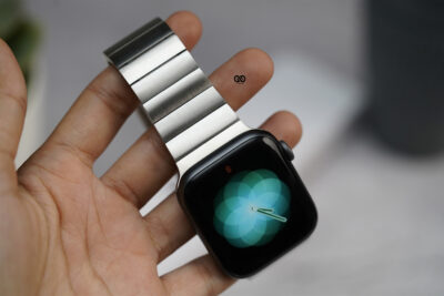 Silver Titanium Matte Finish Detachable Link Strap With Magnetic Closure Apple Watch 44MM 45MM 46MM Series 4 5 6 7 8 9 10 11 (SE 2 3 Gen)