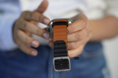 Two Coloured Faux Leather Strap with buckle For Apple Watch 49 Series Ultra1 2 3 4 73 Two Coloured Faux Leather Strap with buckle For Apple Watch 49 Series Ultra1 2 3 4 - Image 13