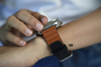 Two Coloured Faux Leather Strap with buckle For Apple Watch 49 Series Ultra1 2 3 4 68 Two Coloured Faux Leather Strap with buckle For Apple Watch 49 Series Ultra1 2 3 4 - Image 8