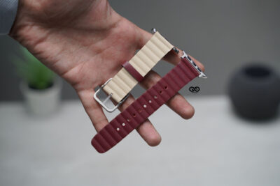Two Coloured Faux Leather Strap with buckle For Apple Watch 49 Series Ultra1 2 3 4 62 Two Coloured Faux Leather Strap with buckle For Apple Watch 49 Series Ultra1 2 3 4 - Image 2