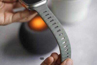 Ash Green Waterproof Silicone Sports Bands for Apple Watch 49 MM Series Ultra/Ultra 2/Ultra 3