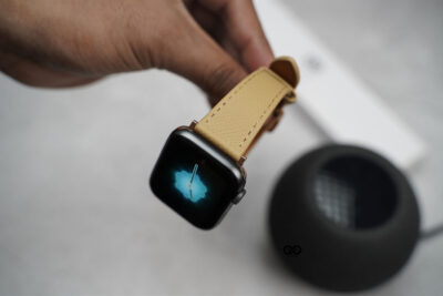 Sand Yellow Vegan Leather Strap Apple Watch 44MM 45MM 46MM Series 4 5 6 7 8 9 10 11 (SE 2 3 Gen)