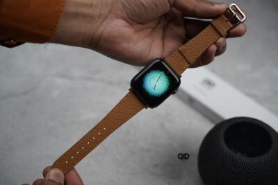 Vintage Tan Vegan Leather Strap For Apple Watch 42MM 41MM 40MM Series 4 5 6 7 8 9 10 11 SE SE 2 Gen