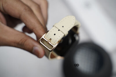 Vintage Beige Vegan Leather Strap For Apple Watch 42MM 41MM 40MM Series 4 5 6 7 8 9 10 11 SE SE 2 Gen