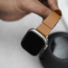 Vintage Tan Vegan Leather Strap For Apple Watch 49 MM Series Ultra/Ultra 2/Ultra 3