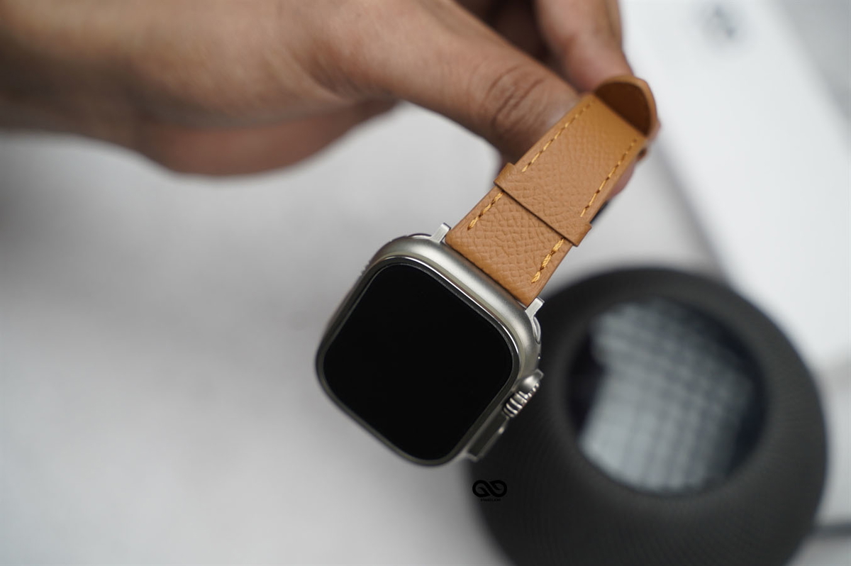 Vintage Tan Vegan Leather Strap For Apple Watch 49 MM Series Ultra/Ultra 2/Ultra 3 1 Vintage Tan Vegan Leather Strap For Apple Watch 49 MM Series Ultra/Ultra 2/Ultra 3