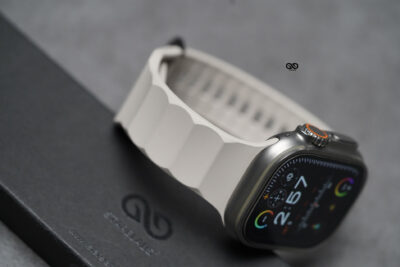 Beige FKM Casual Rubber Sports Band For Apple Watch 49 MM Series Ultra/Ultra 2