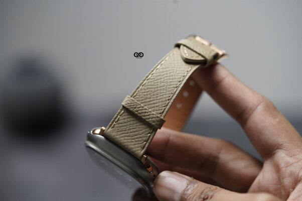 Camel Vegan Leather Strap For Apple Watch 49 (Series Ultra/Ultra 2/Ultra 3)
