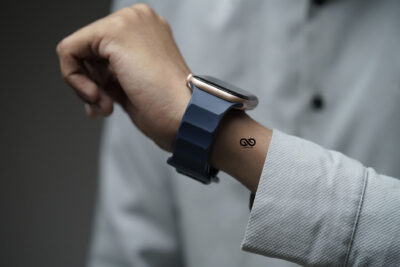 Dark Blue FKM Casual Sports Band For Apple Watch 44MM 45MM 46MM Series 4 5 6 7 8 9 10 11 (SE 2 3 Gen)