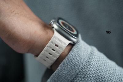 Beige FKM Active Rubber Strap For Apple Watch 49 (Series Ultra/Ultra 2/Ultra 3)