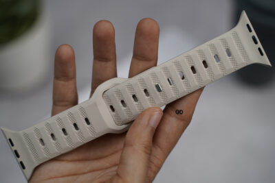 Beige FKM Active Rubber Strap For Apple Watch 49 (Series Ultra/Ultra 2/Ultra 3)