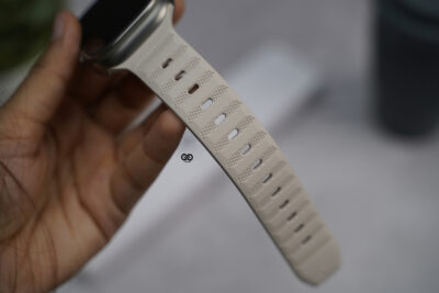 Beige FKM Active Rubber Strap For Apple Watch 49 (Series Ultra/Ultra 2/Ultra 3)