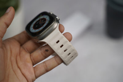 Beige FKM Active Rubber Strap For Apple Watch 49 (Series Ultra/Ultra 2/Ultra 3)