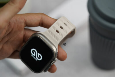 Beige FKM Active Rubber Strap For Apple Watch 49 (Series Ultra/Ultra 2/Ultra 3)