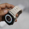 Beige FKM Active Rubber Strap For Apple Watch 49 (Series Ultra/Ultra 2/Ultra 3)